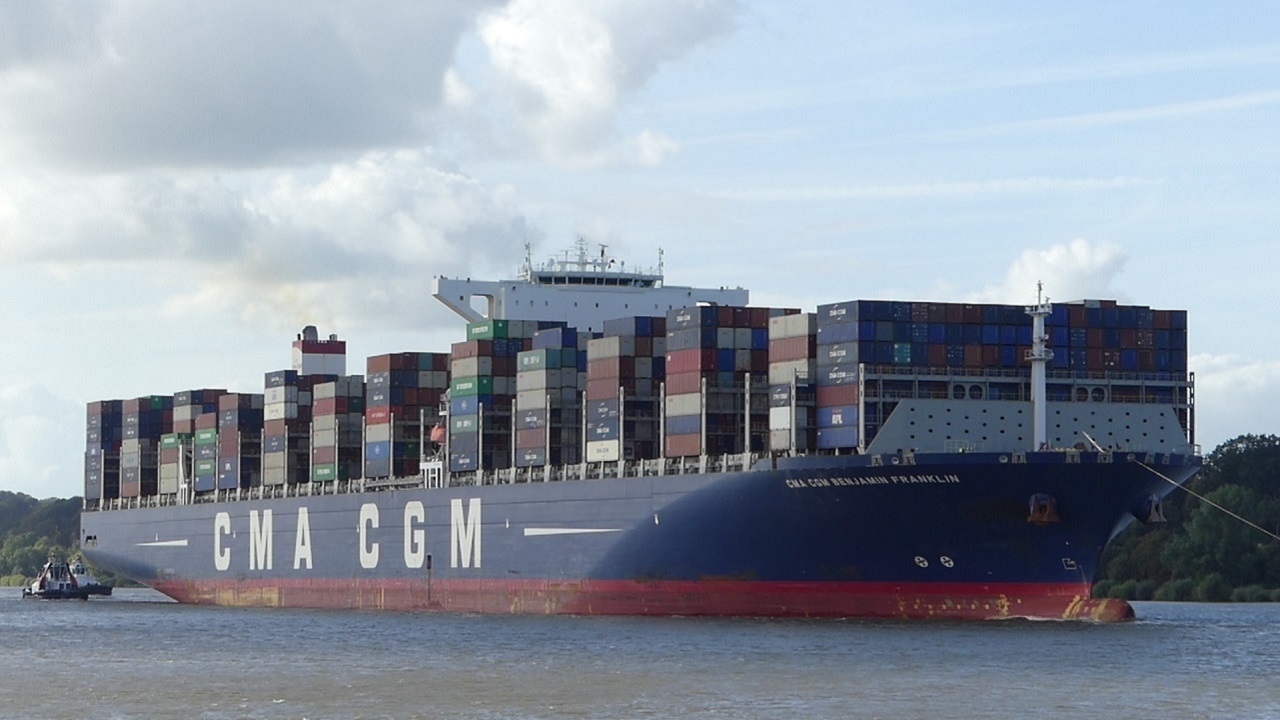 Containerschiff CMA CGM Benjamin Franklin
