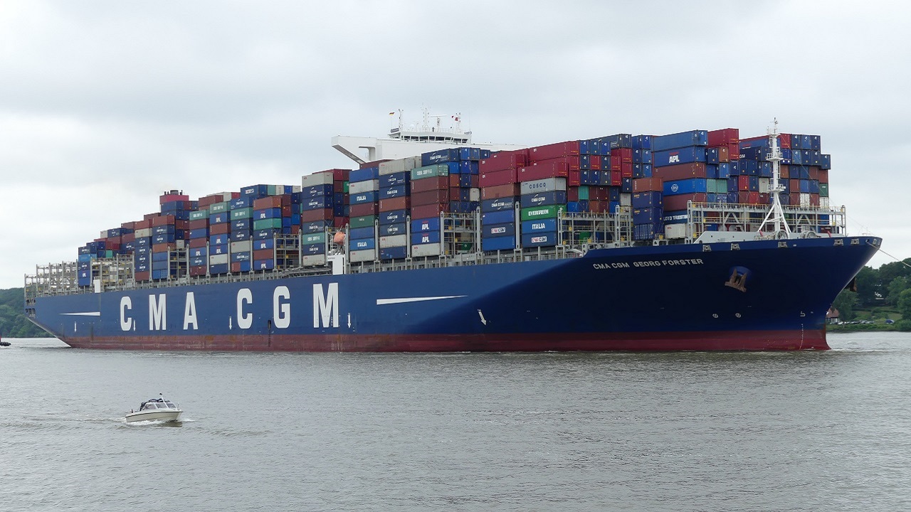Containerschiff CMA CGM Georg Forster